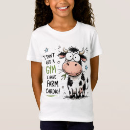 Camiseta Infantil de Cardio da Fazenda da Vaca Eng