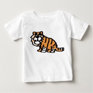 Camiseta Infantil de Cartoon de Tigre Bebê Desenha