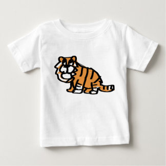 Camiseta Infantil de Cartoon de Tigre Bebê Desenha
