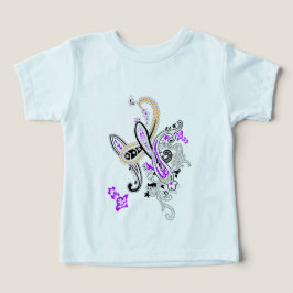 Camiseta Infantil de Coelho Paisley Botânico