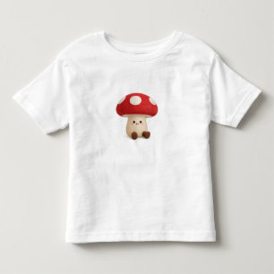Camiseta Infantil de Cogumelo Kawaii Fofa