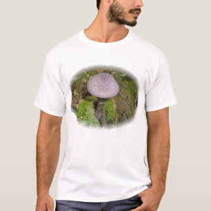 Camiseta Infantil de Cogumelo Roxo & Musgo