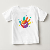 Camiseta Infantil de Cores Alegres com Impressão d