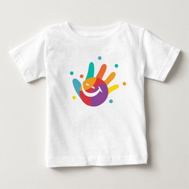 Camiseta Infantil de Cores Alegres com Impressão d (Frente)