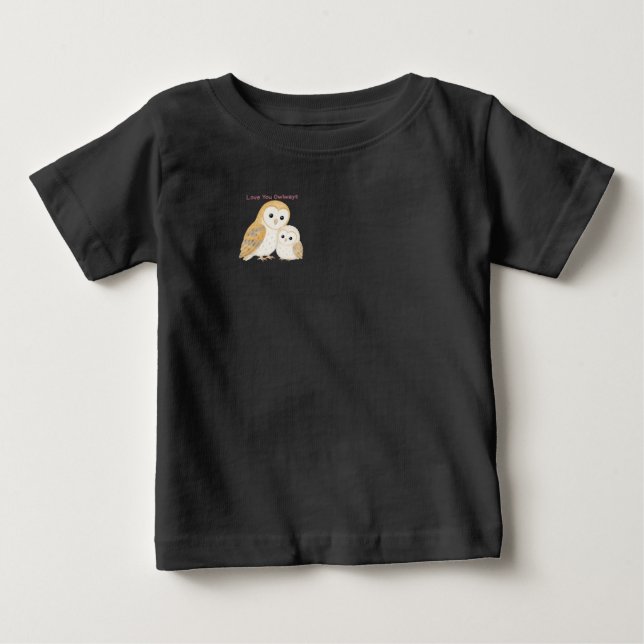Camiseta Infantil de Coruja de Celeiro Fofa (Frente)