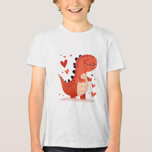 Camiseta Infantil de Dinossauro Fofo Amor
