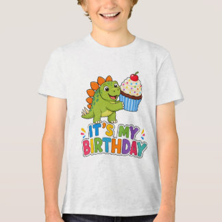 Camiseta Infantil de Dinossauro Fofo Cupcake É Meu