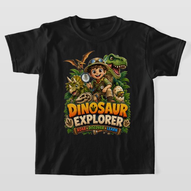 Camiseta Infantil de Dinossauro | Futuro Paleontól (Postura )