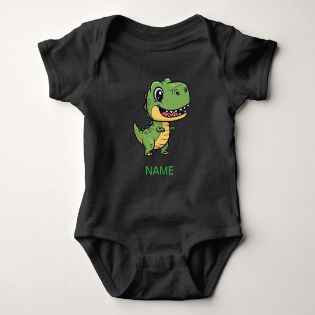 Camiseta Infantil de Dinossauro T-Rex de Desenho A (Frente)