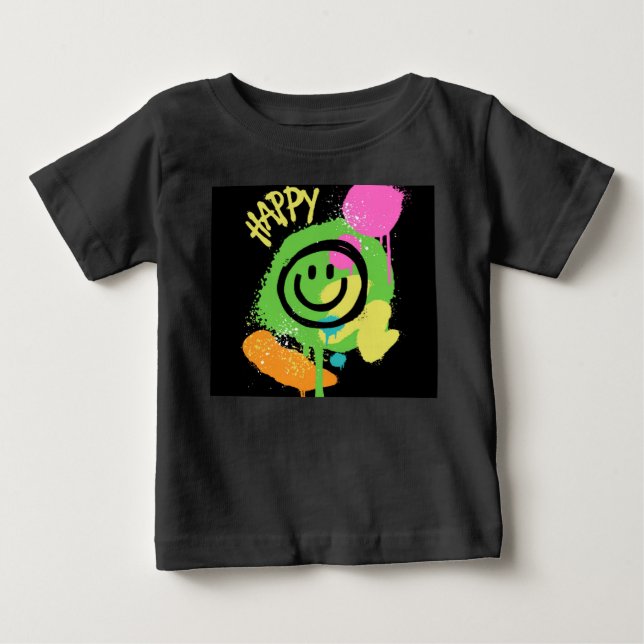 Camiseta infantil de doce com felicidade (Frente)