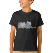 Camiseta Infantil de Elefante Furtivo Desenho Anim