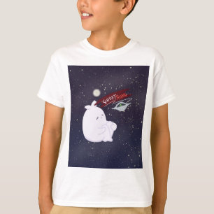 Camiseta Infantil de Fantasmas e OVNI Fofos