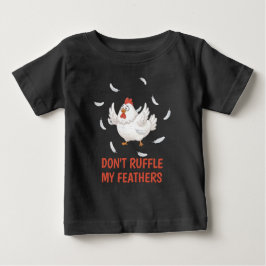 Camiseta infantil de frango penas