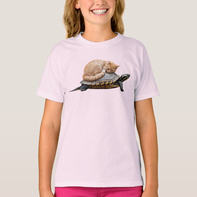 Camiseta Infantil de Gatinho Atarracado Fofo (Frente)