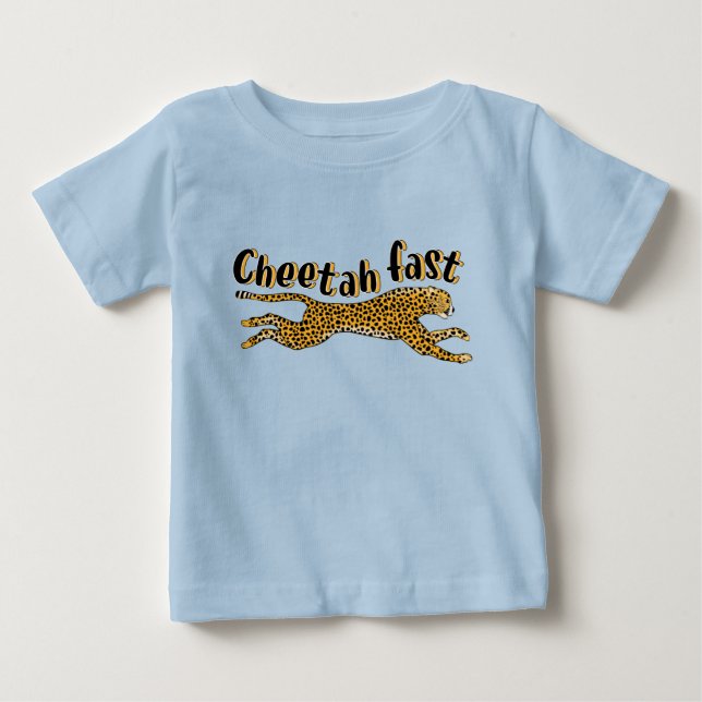 Camiseta Infantil de Gato Guepardo Divertida e Ráp (Frente)