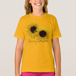 Camiseta Infantil de Girassol Camiseta de Girassol