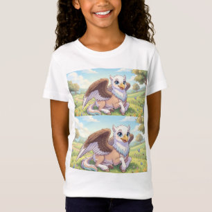 Camiseta Infantil de Grifin Fofa – Pequeno Guardiã
