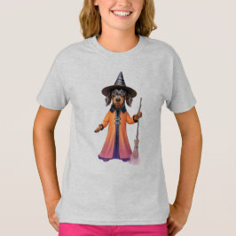 Camiseta Infantil de Halloween de Dachshund Fofa