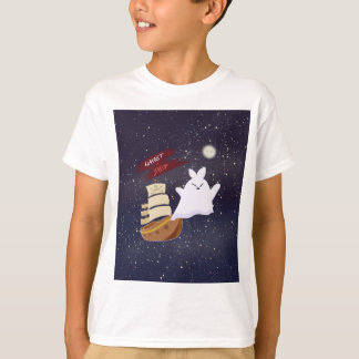 Camiseta Infantil de Halloween Navio Fantasma Assu