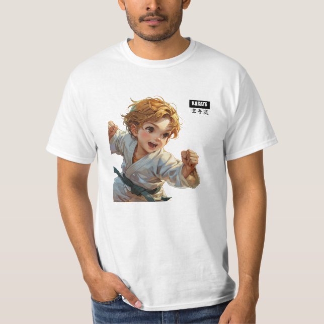 Camiseta infantil de Karate para homens (Frente)
