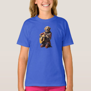 Camiseta Infantil de Labrador Retriever Fofo Rock