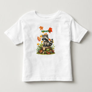 Camiseta Infantil de Mapache para Crianças Fofa