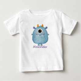 Camiseta Infantil de Monstro de Um Olho Fofo com N