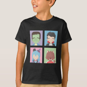 Camiseta infantil de monstros fofos de Halloween