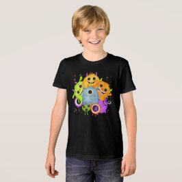 Camiseta Infantil de Monstros Fofos em Aquarela