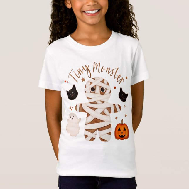 Camiseta Infantil de Múmia de Halloween (Frente)