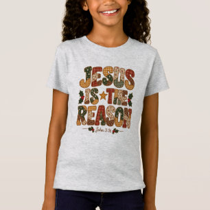 Camiseta Infantil de Natal Jesus é a Razão