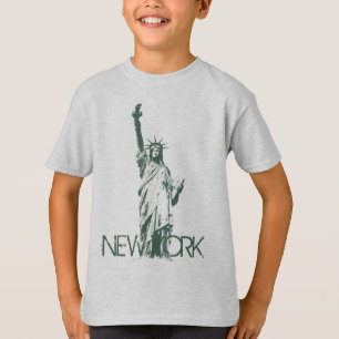 Camiseta infantil de Nova York Orgânica Estátua da