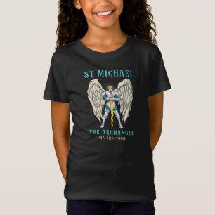 Camiseta infantil de oração católica São Miguel Ar
