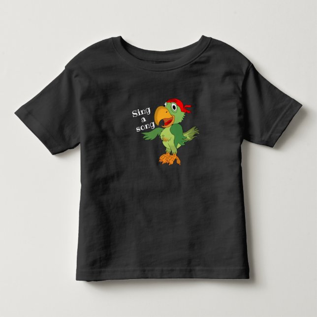 Camiseta infantil de papagaio (Frente)