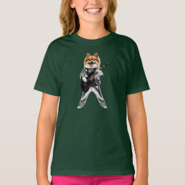 Camiseta Infantil de Pomerânia Rock Star