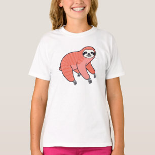 Camiseta Infantil de Preguiça Fofa – Blusa de Anim