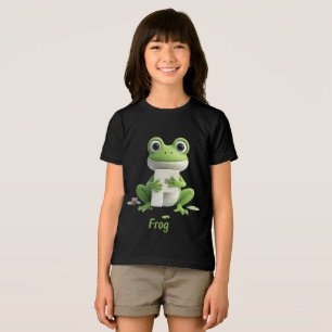 Camiseta Infantil de Rã Fofa   R é de Rã Alfabeto 