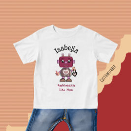Camiseta infantil de robô fashion