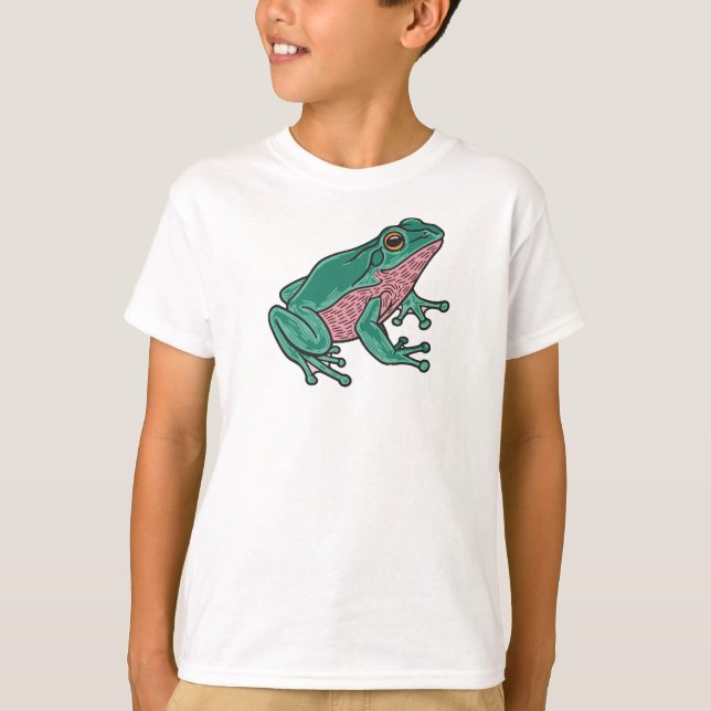 Camiseta Infantil de Sapo – Blusa Verde Fofa para  (Frente)