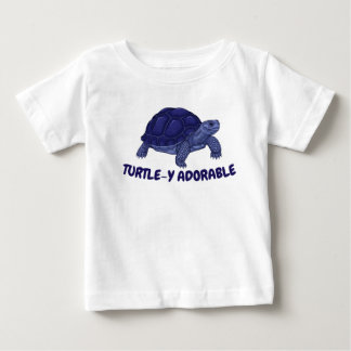 Camiseta Infantil de Tartaruga Azul Adorável