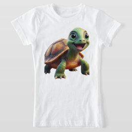 Camiseta Infantil de Tartaruga Fofa