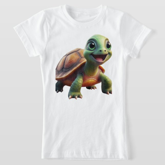 Camiseta Infantil de Tartaruga Fofa (Postura )