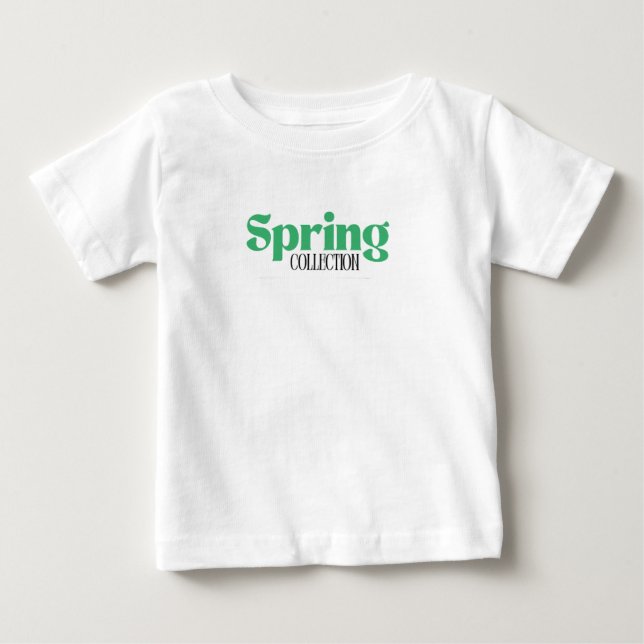 Camiseta Infantil de Tipografia Fofa de Primavera  (Frente)