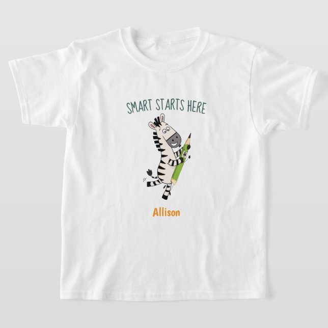 Camiseta infantil de zebra fofa (Postura )