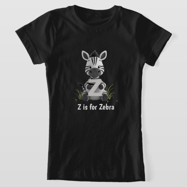 Camiseta Infantil de Zebra Fofa | Z é para Zebra A (Postura )