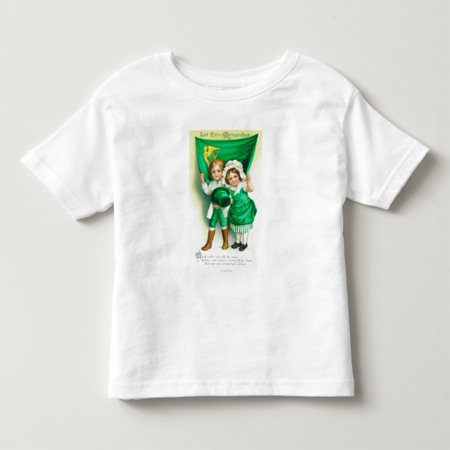 Camiseta Infantil Deixe Erin recordar o casal guardarar uma bandeira (Frente)