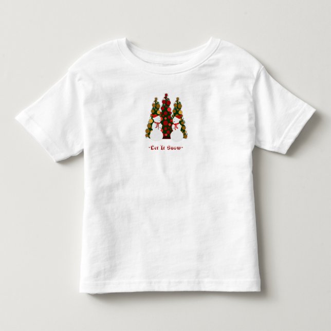 Camiseta Infantil Deixe-o nevar crianças (Frente)