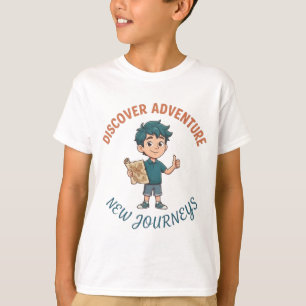 Camiseta Infantil Descobrir Aventura Novas Jornada