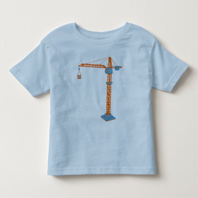 Camiseta Infantil Desenho da grua de brinquedos para crianças (Frente)
