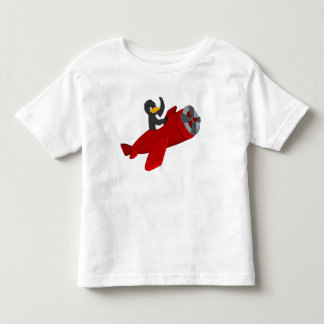 Camiseta infantil desenho de pinguim voador